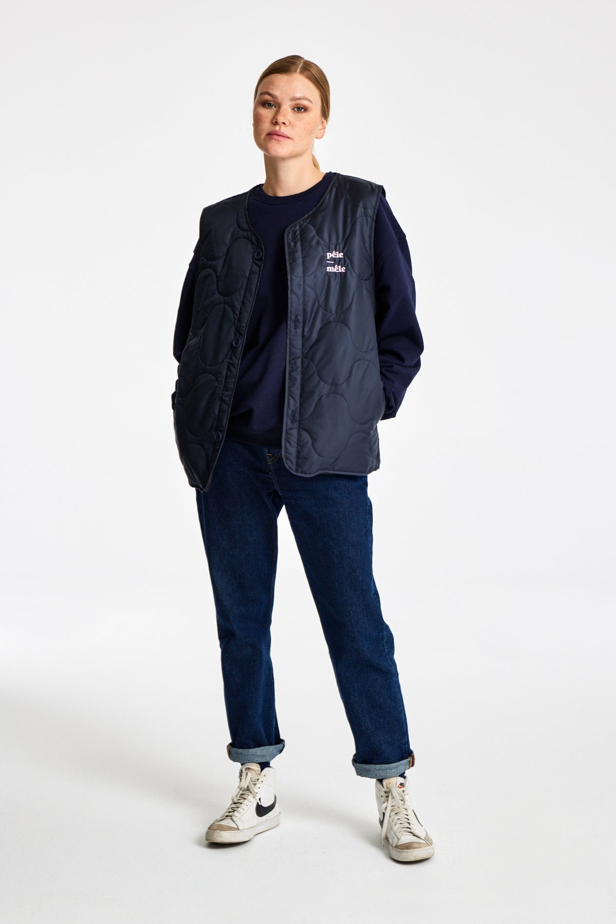 Logo Embroidered Quilted Vest