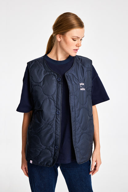 Logo Embroidered Quilted Vest