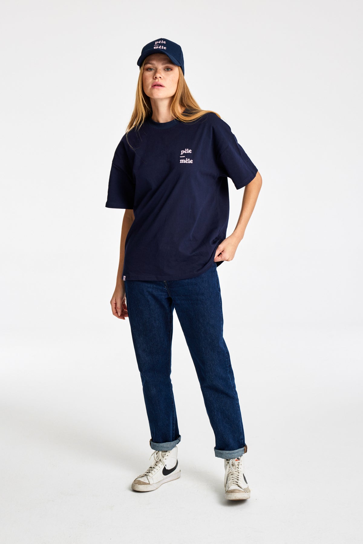 Logo Embroidered Navy Cap